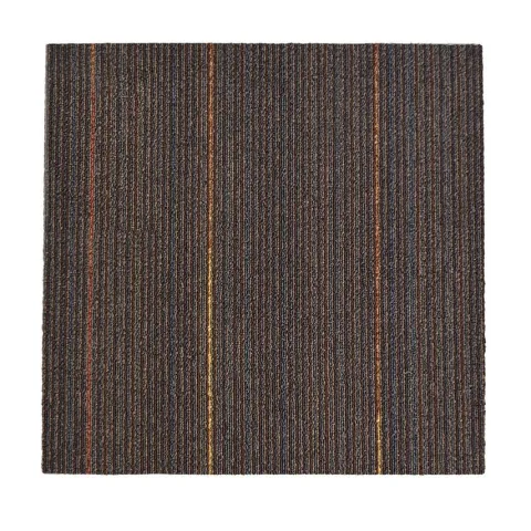 FLOORDIREKT Teppichfliese Berlin - Selbstliegend - 50x50 cm - Braun