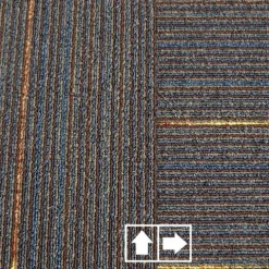 FLOORDIREKT Teppichfliese Berlin - Selbstliegend - 50x50 cm - Braun