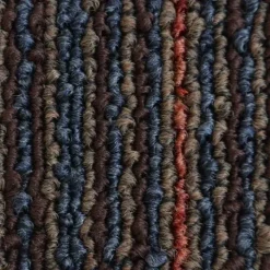 FLOORDIREKT Teppichfliese Berlin - Selbstliegend - 50x50 cm - Braun