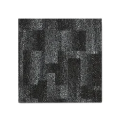 FLOORDIREKT Teppichfliese Santo - 50 x 50 cm - Selbstliegend - Schwarz 78