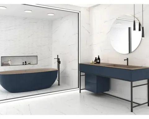 form & style Feinsteinzeug Wand- und Bodenfliese SIENA weiß 32 x 62,5 x 0,9 cm