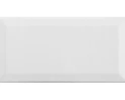 form & style Metrofliese mit Facette weiß matt 10x20 cm