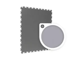 Garagenboden Vinylboden R-Tile Fliese mit Schwalbenschwanz-Verzahnung Uni grau 503 x 503 x 7 mm