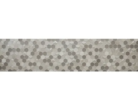 Glasmosaik mit Naturstein HXN 44 grau 26x30 cm