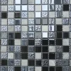 Glasmosaik mit Naturstein schwarz 30,5x32,5cm