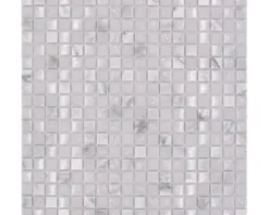Glasmosaik mit Naturstein XIC 1011 weiß 30,5x30,5 cm