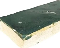 Handgefertigte Fliese Zellige Bejmat 36 vert bouteille 5x15cm glänzend