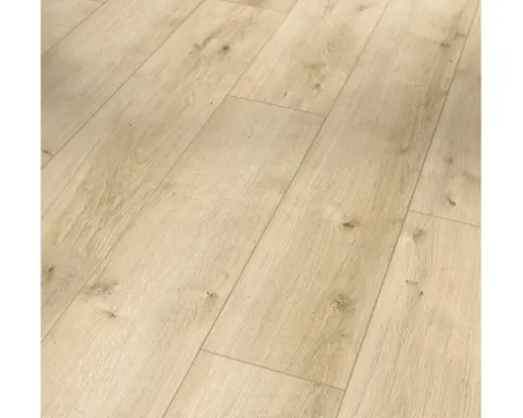 Handmuster zu Designboden Modular ONE Eiche Pure hell Landhausdiele Klickverbindung 1285 x 194 x 8 mm