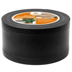 6in1 Multifunktionale PVC-Abschlussleiste Selbstklebend – Breite 75 mm - flexibel, robust und vielseitig einsetzbar - 25 Meter, Schwarz