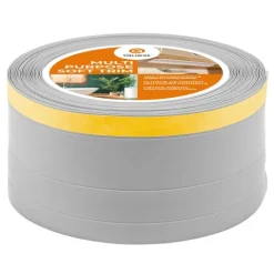 4in1 Multifunktionale PVC-Abschlussleiste Selbstklebend – Breite 120 mm - flexibel, robust und vielseitig einsetzbar - 10 Meter, Grau