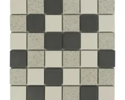 Keramikmosaik 28,8 x 28,8 cm grau beige