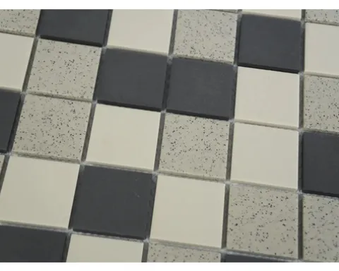 Keramikmosaik 28,8 x 28,8 cm grau beige