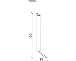Kernsockelleiste Buche KU003 14x60x2500 mm