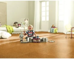 Korkboden natural versiegelt, 30x30 cm, 4 mm stark, 10er-Pack
