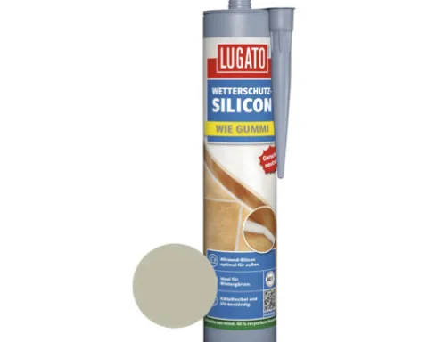 Lugato Wetterschutz-Silikon Wie Gummi grau 310 ml