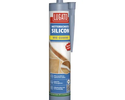 Lugato Wetterschutz-Silikon Wie Gummi grau 310 ml
