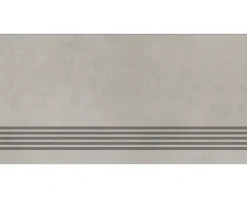 MIRAVA Feinsteinzeug Treppenstufe MANHATTAN Grey 30 x 60 x 0,9 cm matt rektifiziert