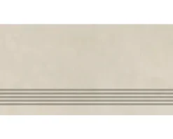 MIRAVA Feinsteinzeug Treppenstufe MANHATTAN Ivory 30 x 60 x 0,9 cm matt rektifiziert