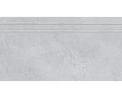 MIRAVA Feinsteinzeug Treppenstufe Seattle grau 29,8 cm x 59,8 cm x 0,9 cm matt rektifiziert