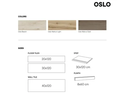 MIRAVA Sockelfliese OSLO walnut dark 8 x 60 cm