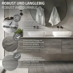 ML-Design Deluxe PVC Bodenbelag, Selbstklebende Vinyl-Dielen, Vinylboden, 91,5 cm x 15,3 cm x 2 mm, Dicke 2 mm, 11,15m²/80 Dielen, Eiche, Grau, Holzoptik, rutschfest, wasserfest, Einfache Verlegung