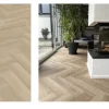 1.752 m² Premium Vinylboden Fischgrät Design 2074H PRENZLAU EICHE Boden mit Trittschalldämmung 592 x 148 x 5,5 mm