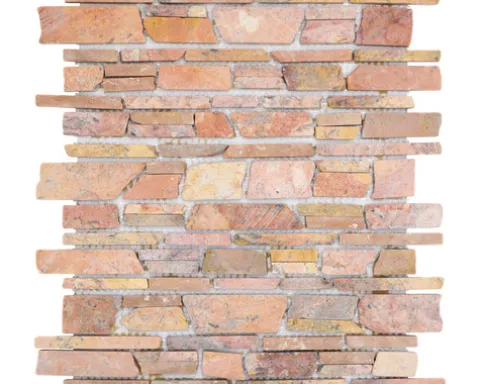 Natursteinmosaik MOS Brick 220 rot 30,5x30,5 cm