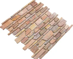 Natursteinmosaik MOS Brick 220 rot 30,5x30,5 cm