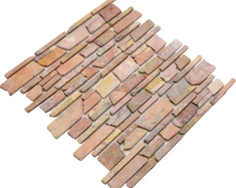 Natursteinmosaik MOS Brick 220 rot 30,5x30,5 cm