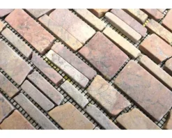 Natursteinmosaik MOS Brick 220 rot 30,5x30,5 cm