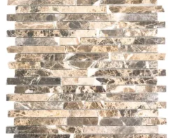 Natursteinmosaik MOS Brick 2909 30,5x32,2 cm braun