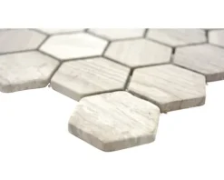 Natursteinmosaik MOS HXN 2012 29,8x30,5 cm grau