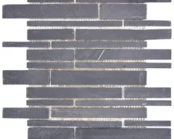 Natursteinmosaik MOS SL 89 30,5x30 cm schwarz