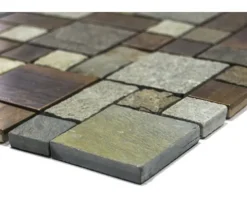 Natursteinmosaik XSK 595 braun/grau 30x30 cm