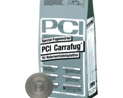 PCI Carrafug® Spezial Fugenmörtel für Naturwerksteinplatten sandgrau 5 kg