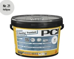 PCI Nanofug® Premium Variabler Flexfugenmörtel für alle Fliesen und Natursteine hellgrau 5 kg