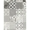 PVC-Boden Balder Fliesenoptik provence black & white Fliesen 20x20 cm 400 cm breit (Meterware)