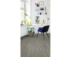 PVC-Boden Bingo Holzdielenoptik grau Dielen 10x100 cm 200 cm breit (Meterware)