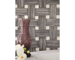 Schiefer-Natursteinmosaik beige/anthrazit 30x30 cm