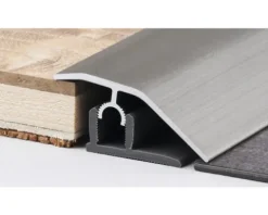 SKANDOR Anpassungsprofil Aluminium Edelstahloptik eloxiert 10x44x1000 mm
