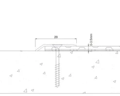 SKANDOR Anpassungsprofil champagner eloxiert gelocht 5x29x2700 mm