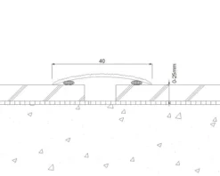 SKANDOR Anpassungsprofil champagner eloxiert selbstklebend 4,5x40x900 mm