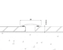 SKANDOR Anpassungsprofil champagner eloxiert selbstklebend 4x28x900 mm