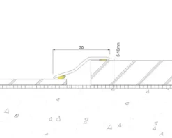 SKANDOR Anpassungsprofil cognac eloxiert selbstklebend 10x30x900 mm