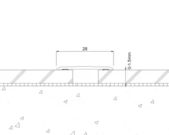 SKANDOR Übergangsprofil Nuss selbstklebend 2x28x900 mm