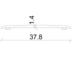 SKANDOR Übergangsprofil silber eloxiert selbstklebend 2x38x900 mm