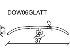 SKANDOR Universalprofil edelstahl gebürstet eloxiert selbstklebend inkl. Dübel 5,5x37x900 mm