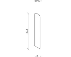 Sockelleiste Buche gedämpft natur lackiert S0001 8,3x50x2400 mm