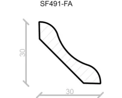 Sockelleiste Eiche natur lackiert SF491 30x30 2400 mm