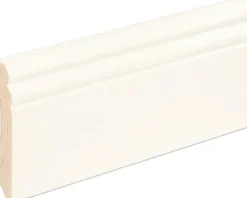 Sockelleiste Fichte/Kiefer weiß lackiert RAL9010 L0089L 18x96x2400 mm